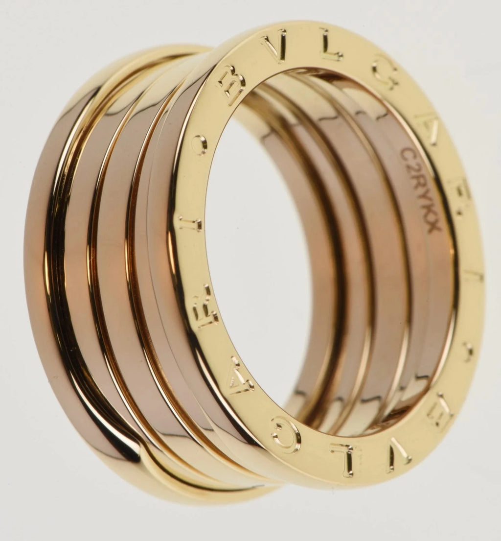 Bvlgari B.zero1 4-Band Ring 18K Yellow Gold Size 54 / 6.75 w/ Service & Pouch