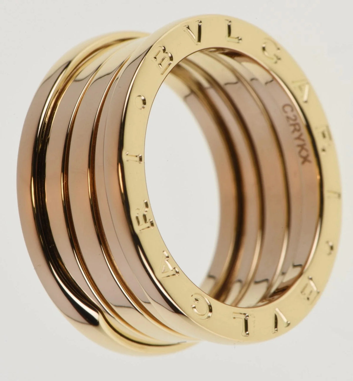 Bvlgari B.zero1 4-Band Ring 18K Yellow Gold Size 54 / 6.75 w/ Service & Pouch