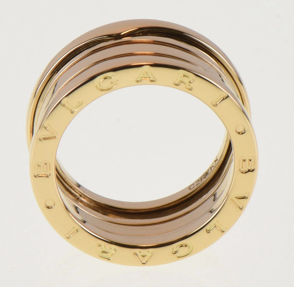 Bvlgari B.zero1 4-Band Ring 18K Yellow Gold Size 54 / 6.75 w/ Service & Pouch