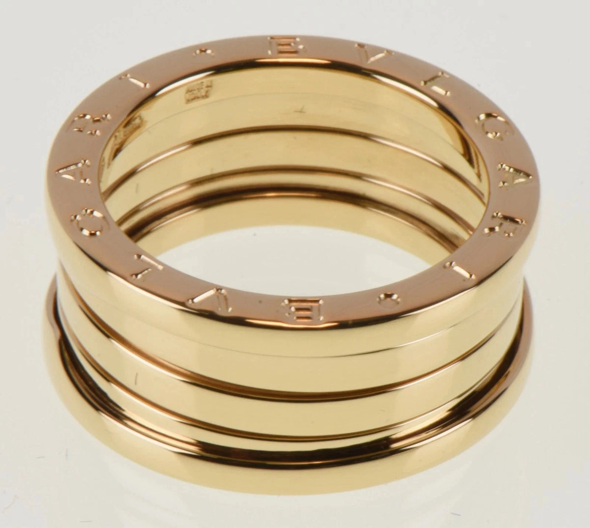 Bvlgari B.zero1 4-Band Ring 18K Yellow Gold Size 54 / 6.75 w/ Service & Pouch