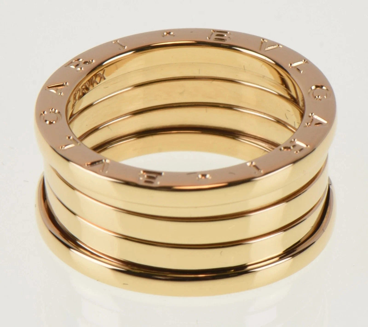 Bvlgari B.zero1 4-Band Ring 18K Yellow Gold Size 54 / 6.75 w/ Service & Pouch
