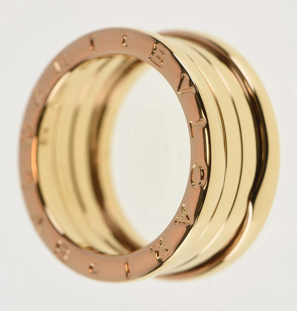 Bvlgari B.zero1 4-Band Ring 18K Yellow Gold Size 54 / 6.75 w/ Service & Pouch