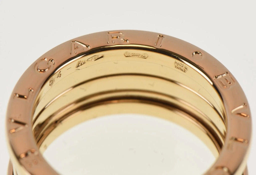Bvlgari B.zero1 4-Band Ring 18K Yellow Gold Size 54 / 6.75 w/ Service & Pouch