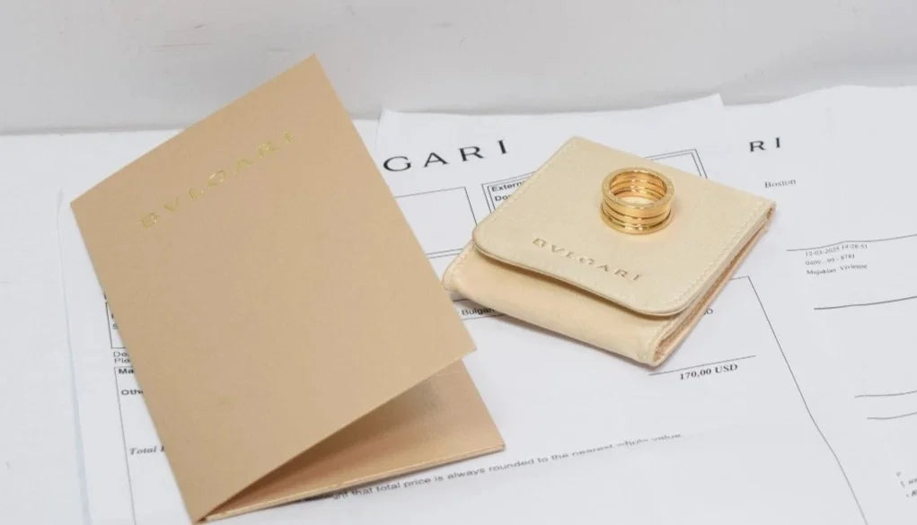 Bvlgari B.zero1 4-Band Ring 18K Yellow Gold Size 54 / 6.75 w/ Service & Pouch