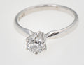 14K White Gold 0.60ct Natural Round Diamond G/I2 Solitaire Ring Size 5