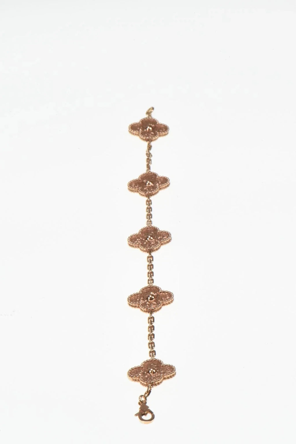 Van Cleef & Arpels Vintage Alhambra 5-Motif 18K Rose Gold Bracelet VCARN9T300