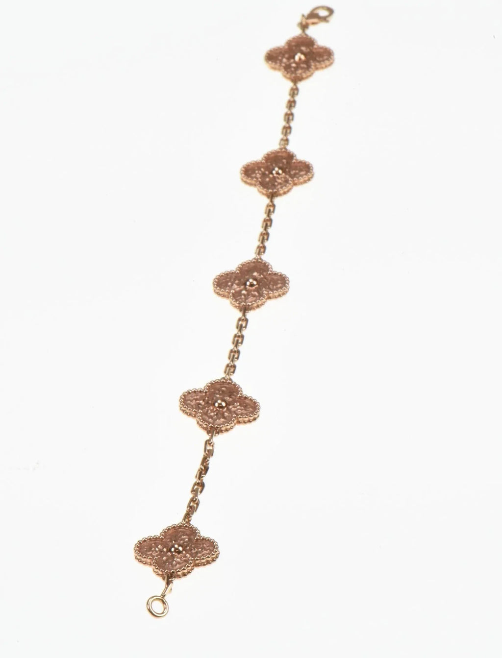 Van Cleef & Arpels Vintage Alhambra 5-Motif 18K Rose Gold Bracelet VCARN9T300