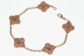 Van Cleef & Arpels Vintage Alhambra 5-Motif 18K Rose Gold Bracelet VCARN9T300