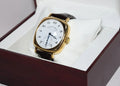 Robert Lighton Wristwatch HUDSON SOLID 18KT GOLD W/ BROWN Leather Strap
