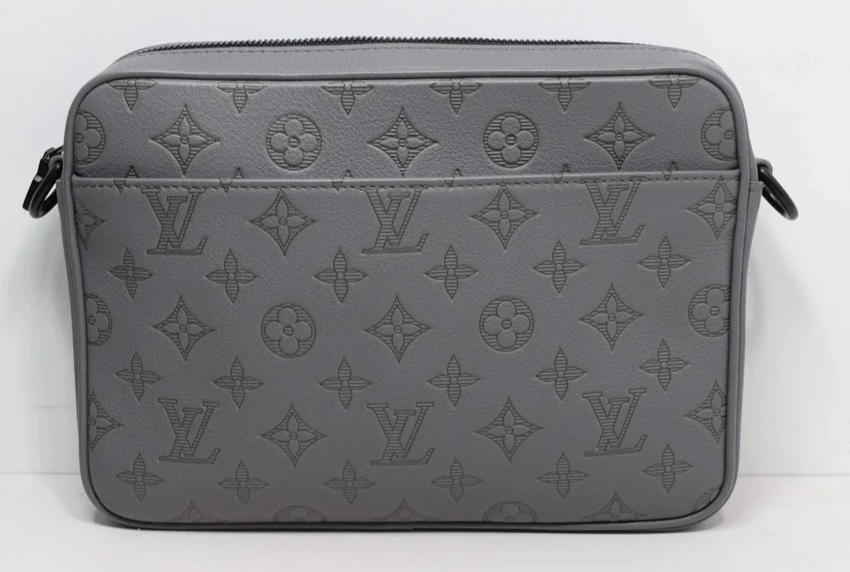 Louis Vuitton Trio Messenger M27185 Monogram Leather Anthracite Gray Auth New