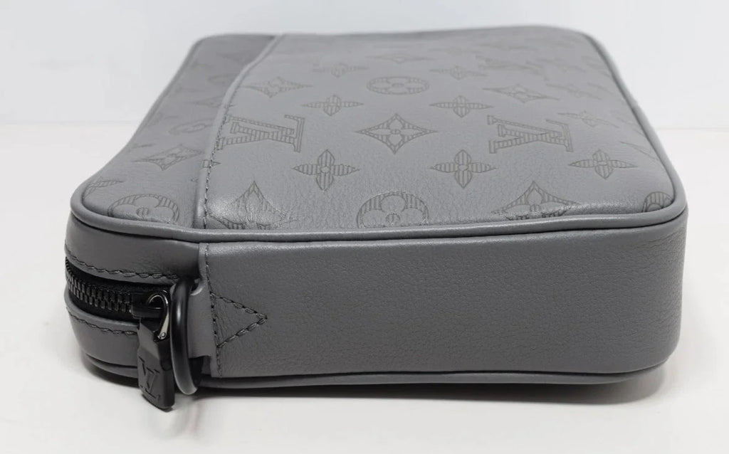 Louis Vuitton Trio Messenger M27185 Monogram Leather Anthracite Gray Auth New