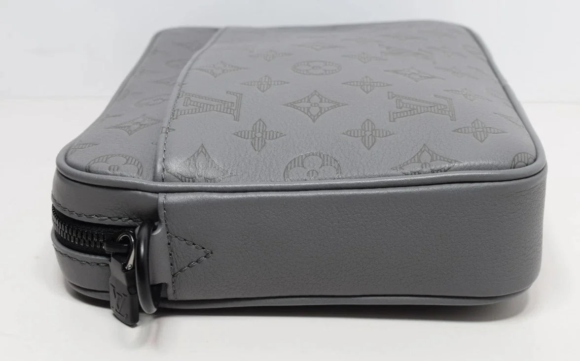 Louis Vuitton Trio Messenger M27185 Monogram Leather Anthracite Gray Auth New