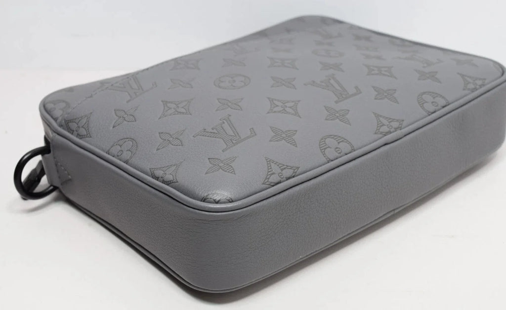 Louis Vuitton Trio Messenger M27185 Monogram Leather Anthracite Gray Auth New