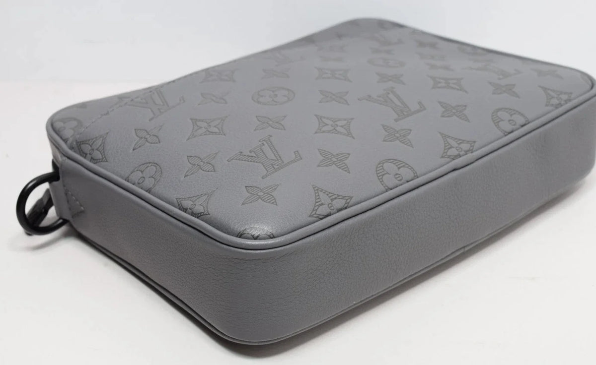 Louis Vuitton Trio Messenger M27185 Monogram Leather Anthracite Gray Auth New
