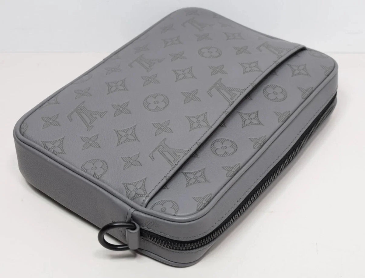 Louis Vuitton Trio Messenger M27185 Monogram Leather Anthracite Gray Auth New