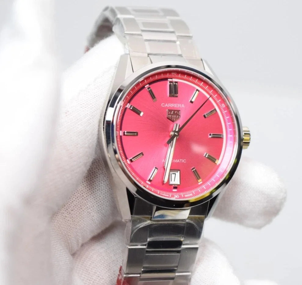 New Tag Heuer Carrera Date Automatic Pink Dial Women's Watch WBN2313.BA0001
