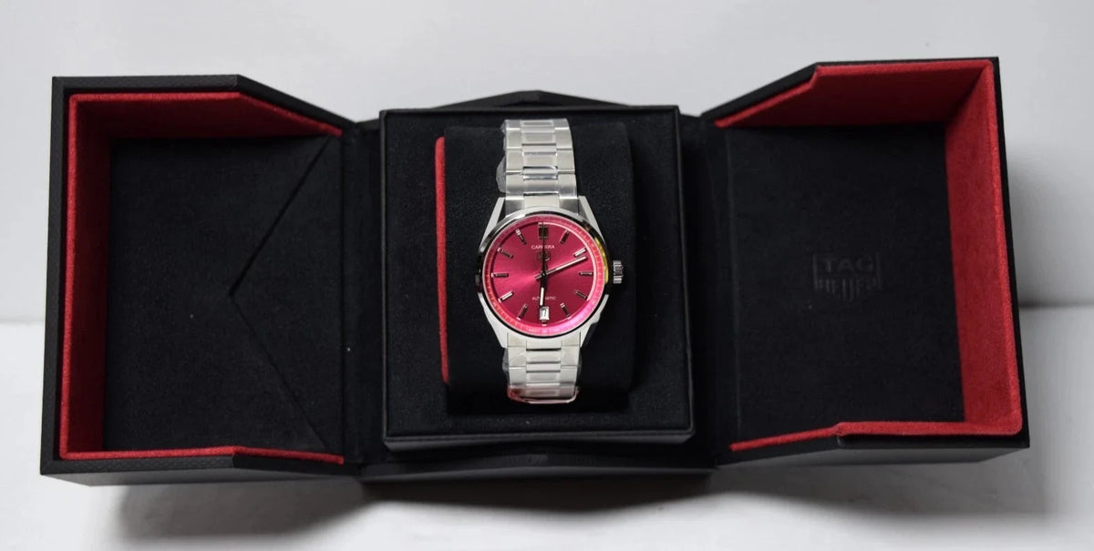 New Tag Heuer Carrera Date Automatic Pink Dial Women's Watch WBN2313.BA0001