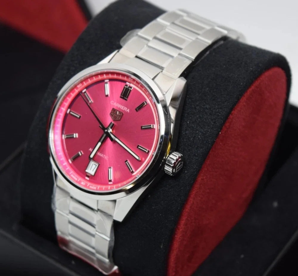 New Tag Heuer Carrera Date Automatic Pink Dial Women's Watch WBN2313.BA0001