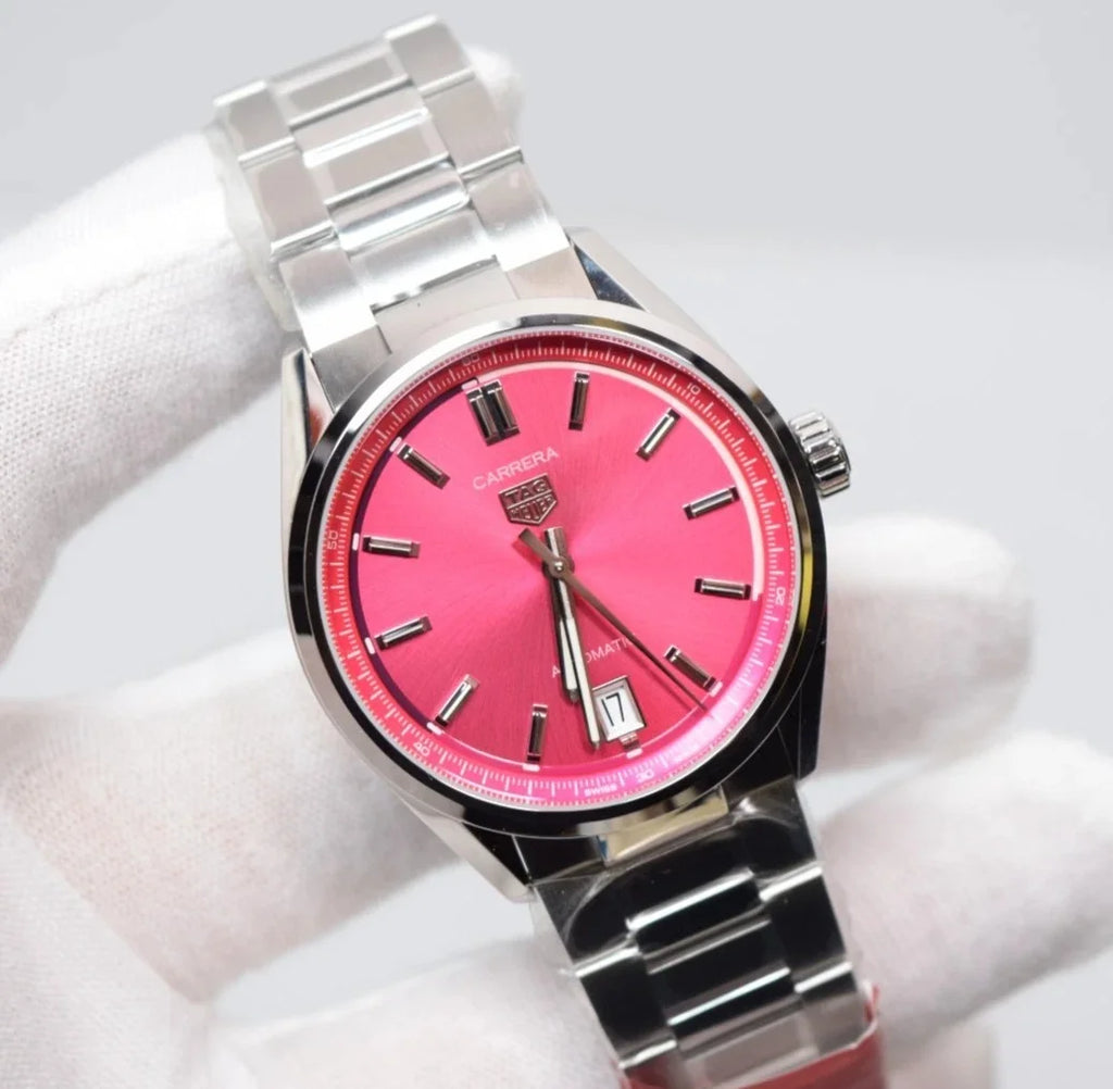 New Tag Heuer Carrera Date Automatic Pink Dial Women's Watch WBN2313.BA0001