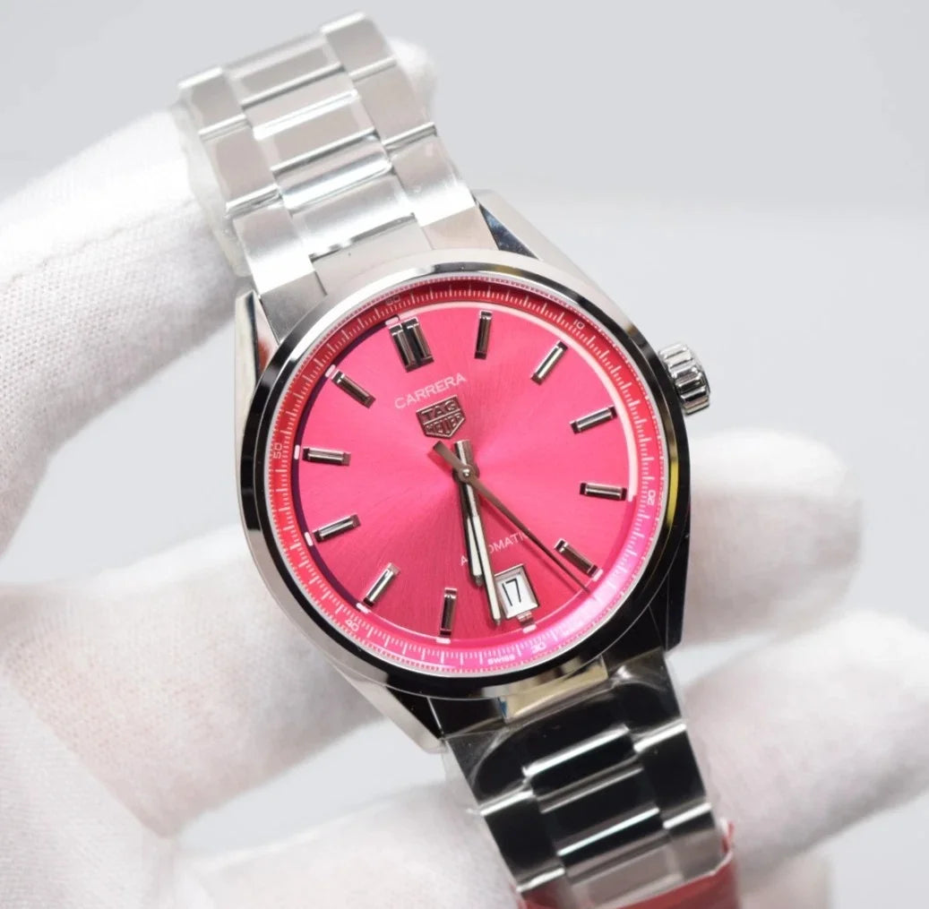 New Tag Heuer Carrera Date Automatic Pink Dial Women's Watch WBN2313.BA0001