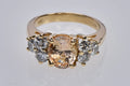 3.11ct Natural Yellow Sapphire 1ct TW Diamond 14K Gold Ring Size 6.5
