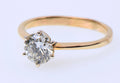 GIA 0.99ct M I1 Natural Diamond 14K Yellow Gold Solitaire Ring Sz 7