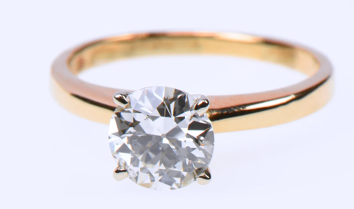 GIA 1.19ct L SI2 Natural Diamond 14K Yellow Gold Solitaire Ring Sz 6