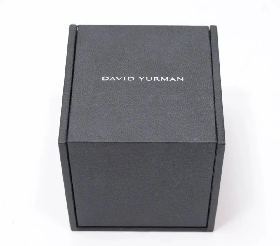 David Yurman 18K Yellow Gold Diamond Cable Cigar Band Ring Size 7 Vintage