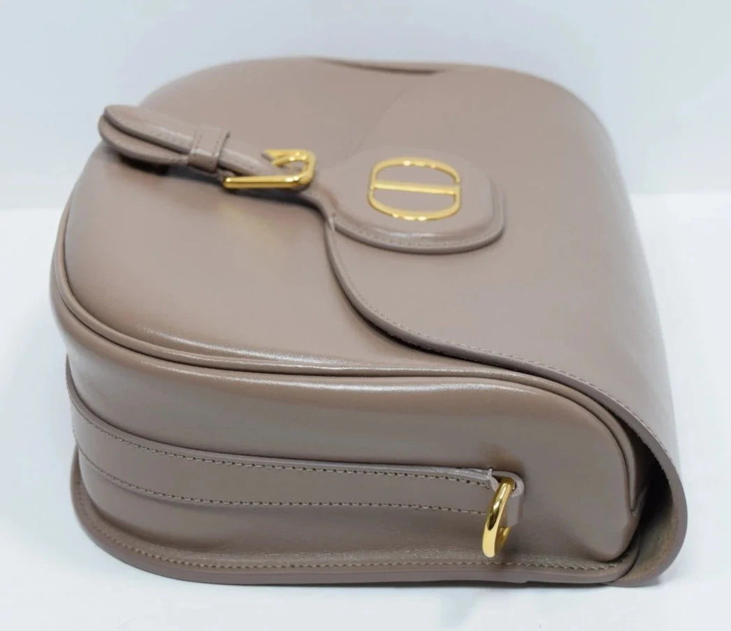 Christian Dior Large Chocolate Bobby Bag Gold Hardware With Strap M747