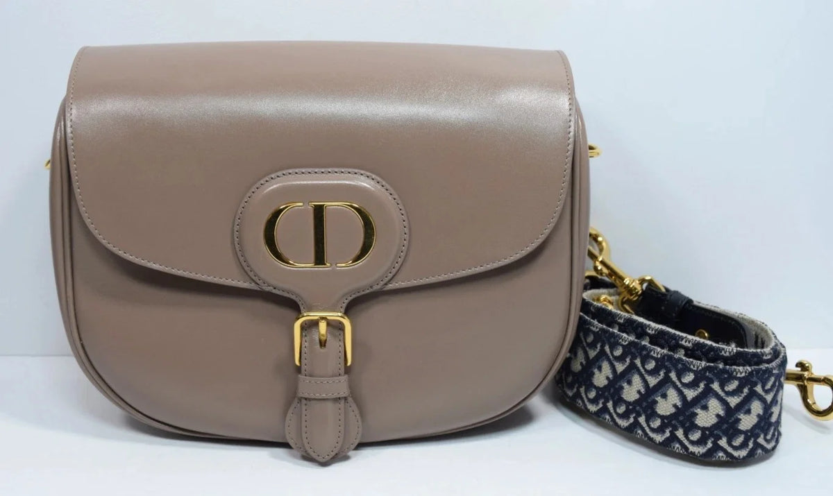 Christian Dior Large Chocolate Bobby Bag Gold Hardware With Strap M747