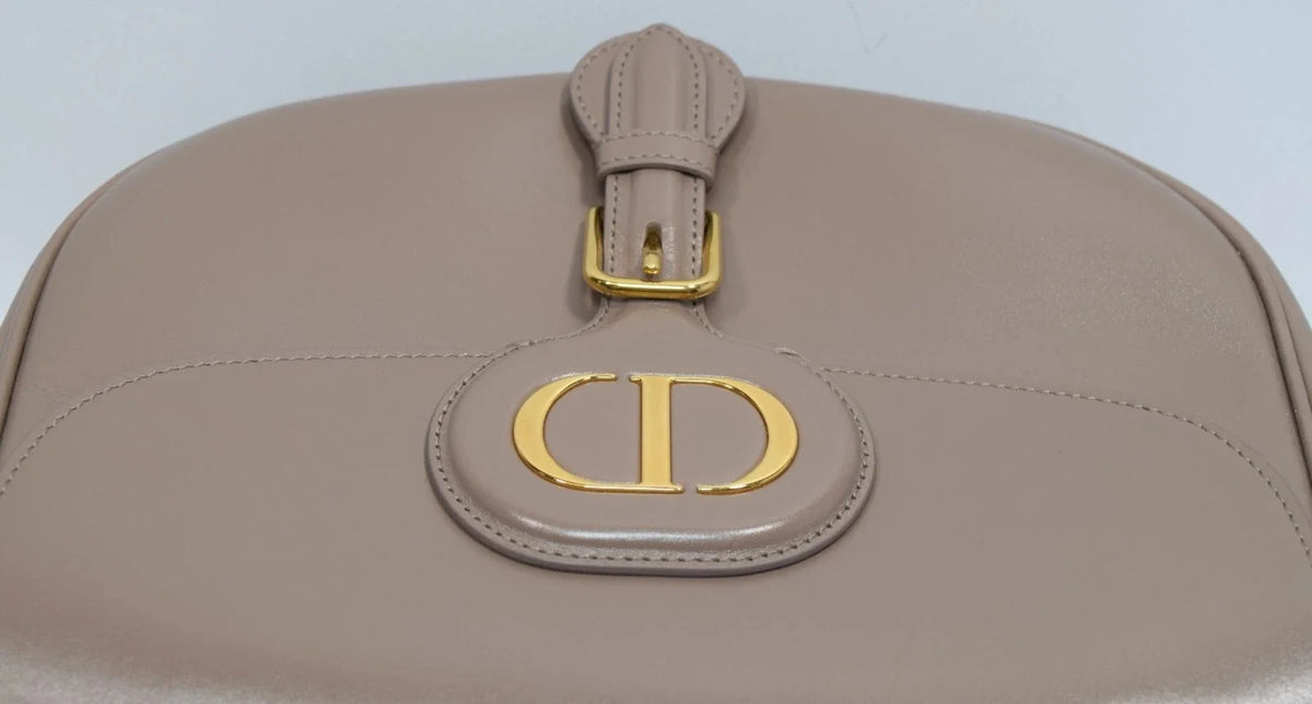 Christian Dior Large Chocolate Bobby Bag Gold Hardware With Strap M747