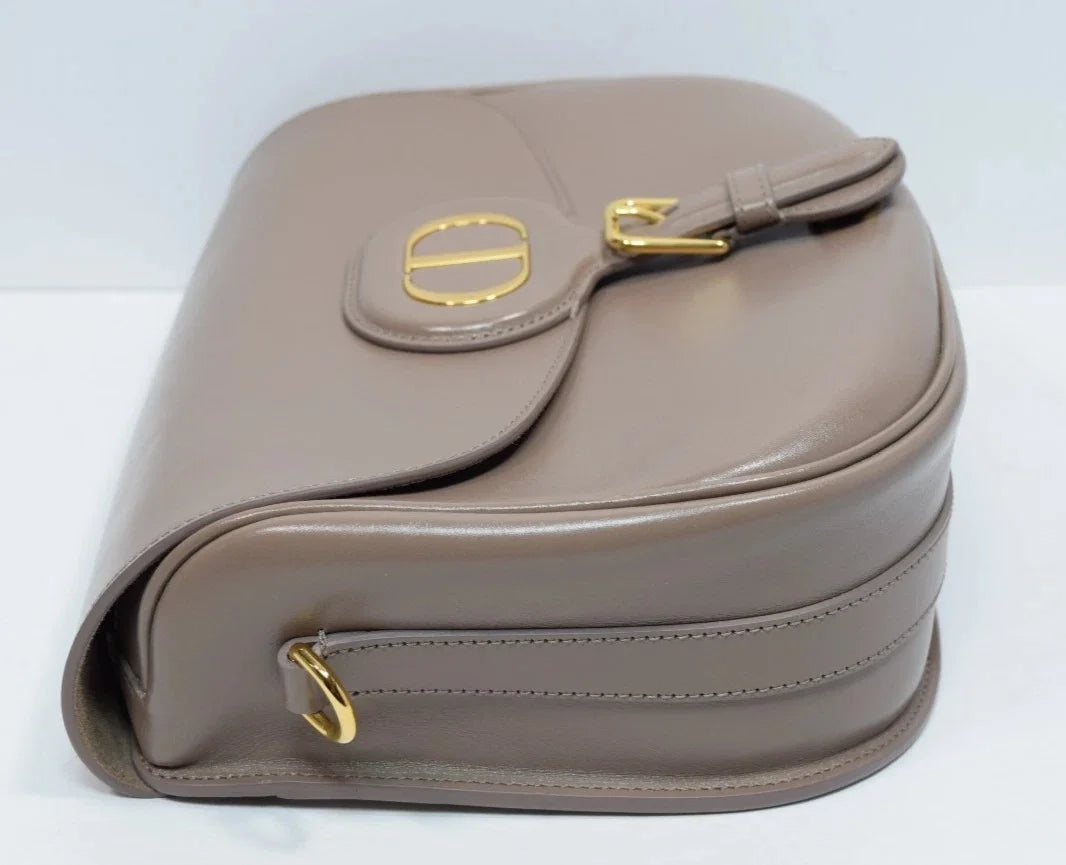 Christian Dior Large Chocolate Bobby Bag Gold Hardware With Strap M747