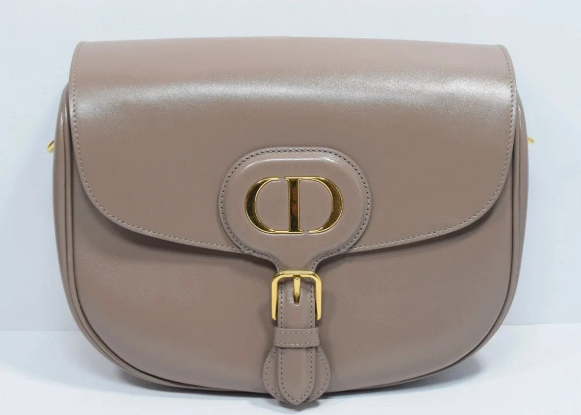 Christian Dior Large Chocolate Bobby Bag Gold Hardware With Strap M747