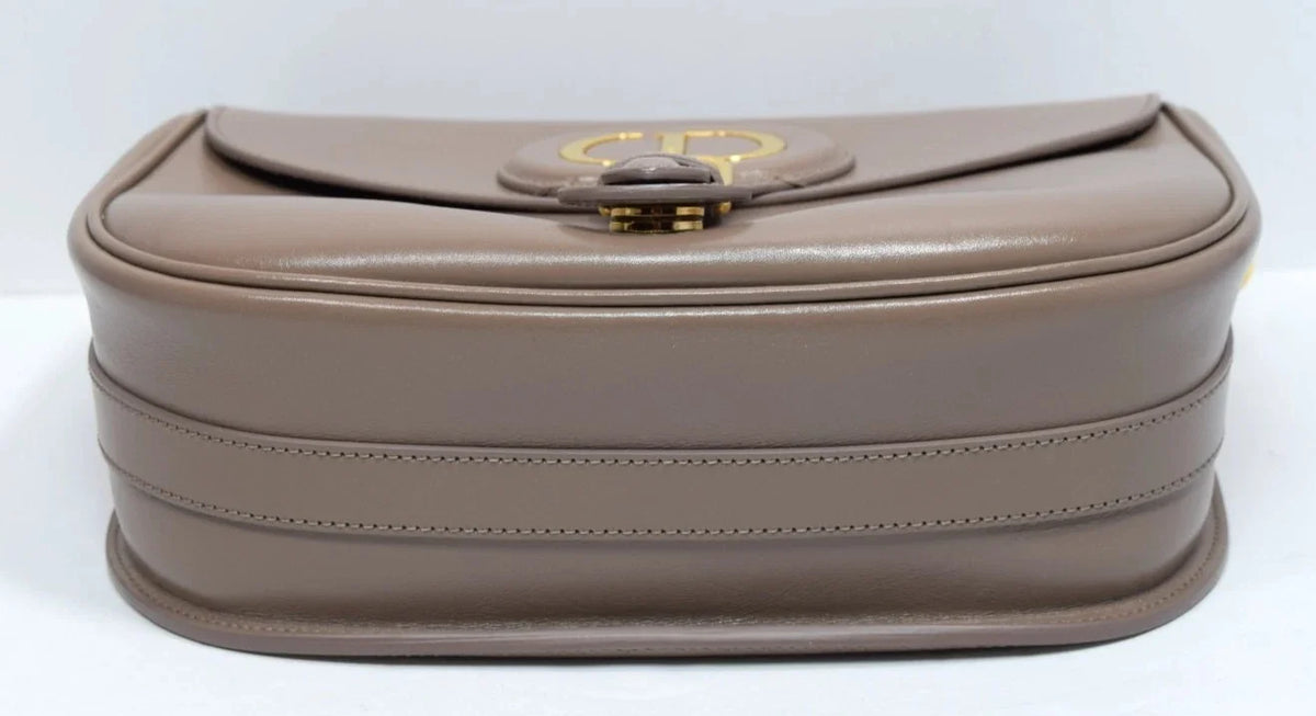 Christian Dior Large Chocolate Bobby Bag Gold Hardware With Strap M747